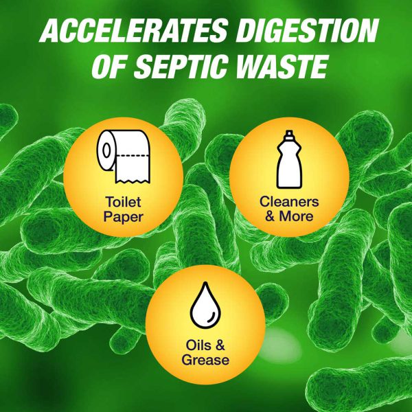 accelerates digestion of septic waste