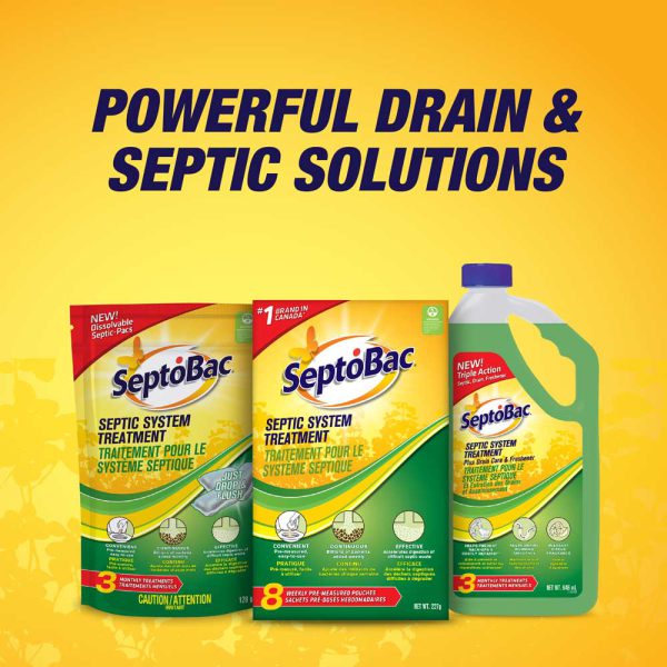 the 3 septobac septic system treatment products