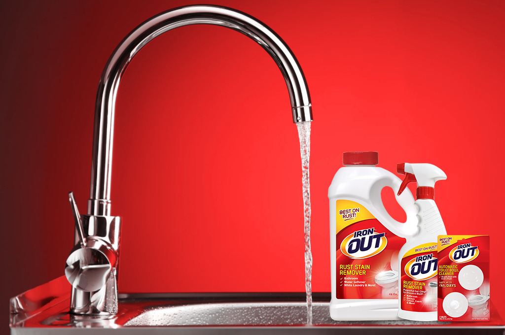 Iron out best on rust sink and product photo